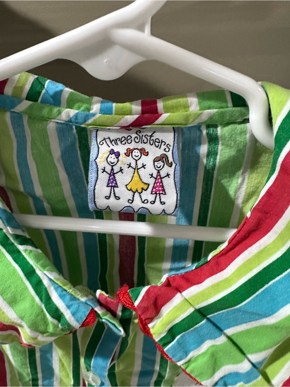 Three Sisters Girls' Green Striped Pajama Set